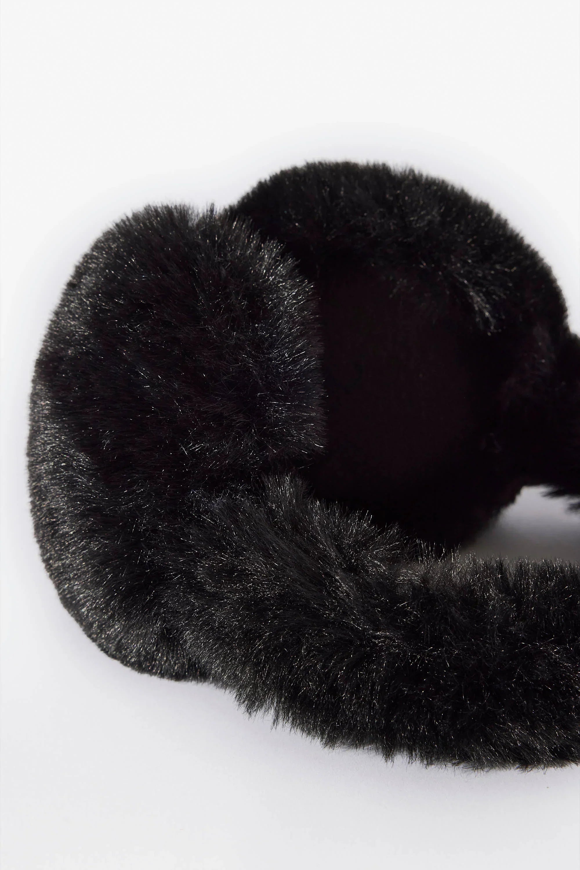 Faux Fur Earmuffs in Black