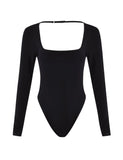 MINERVA LONG SLEEVE BODYSUIT BLACK