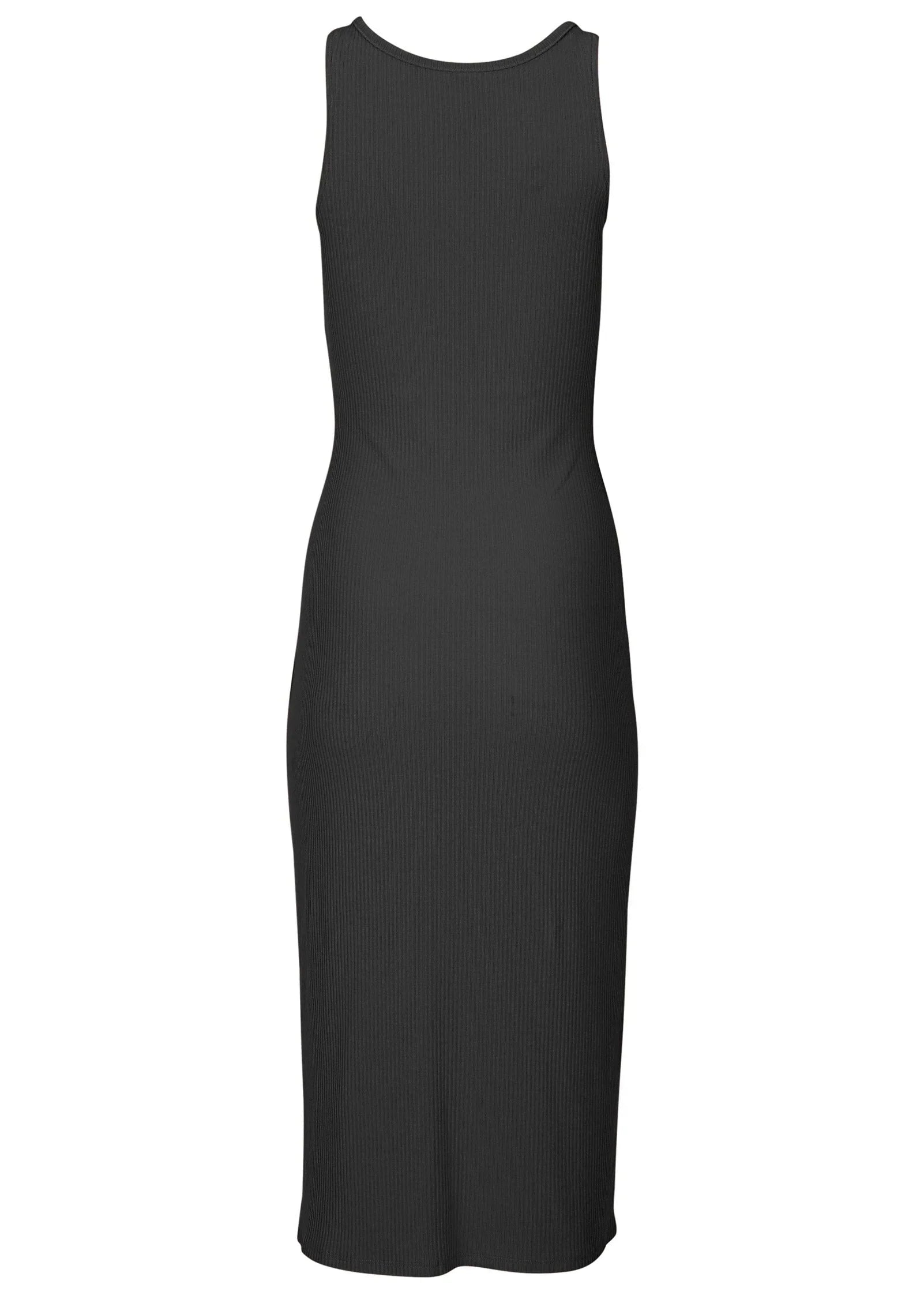 Henley Midi Dress Jet Black