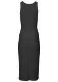 Henley Midi Dress Jet Black