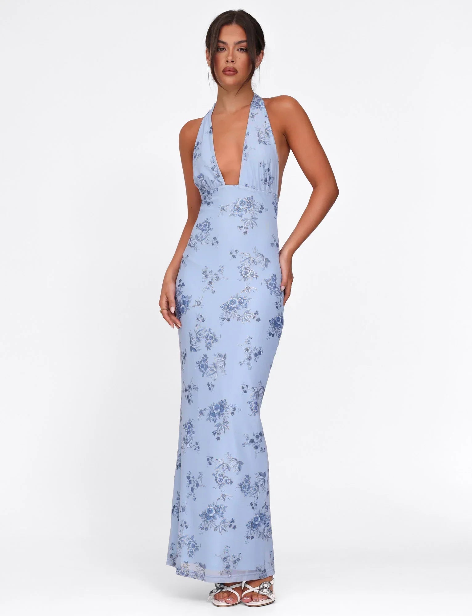 PHAEDRA MAXI DRESS BLUE FLORAL BLUE FLORAL