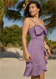 Bow And Ruffle Detail Dress Valerian