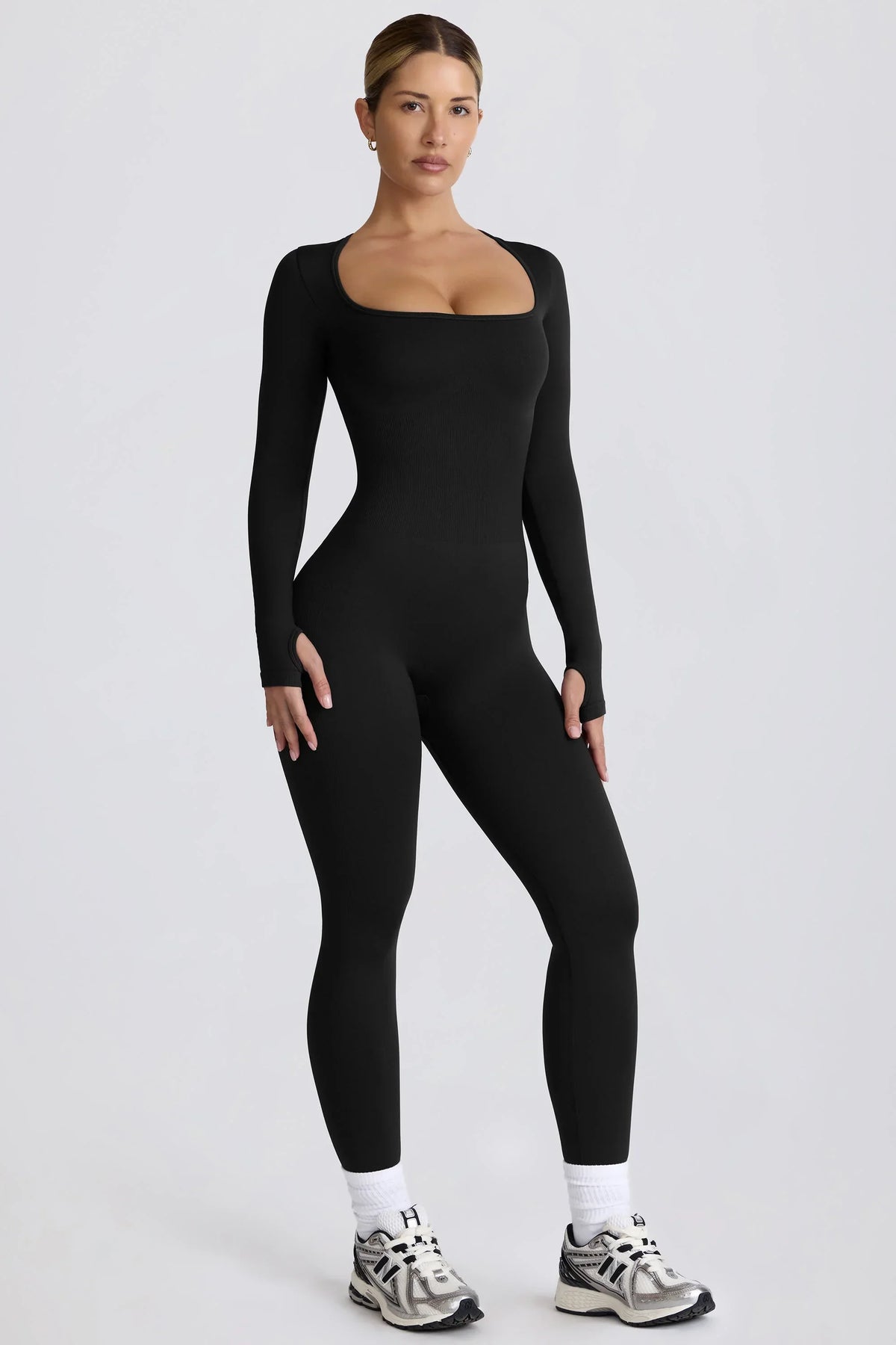 Super Sculpt Seamless Full Length Jumpsuit in Black