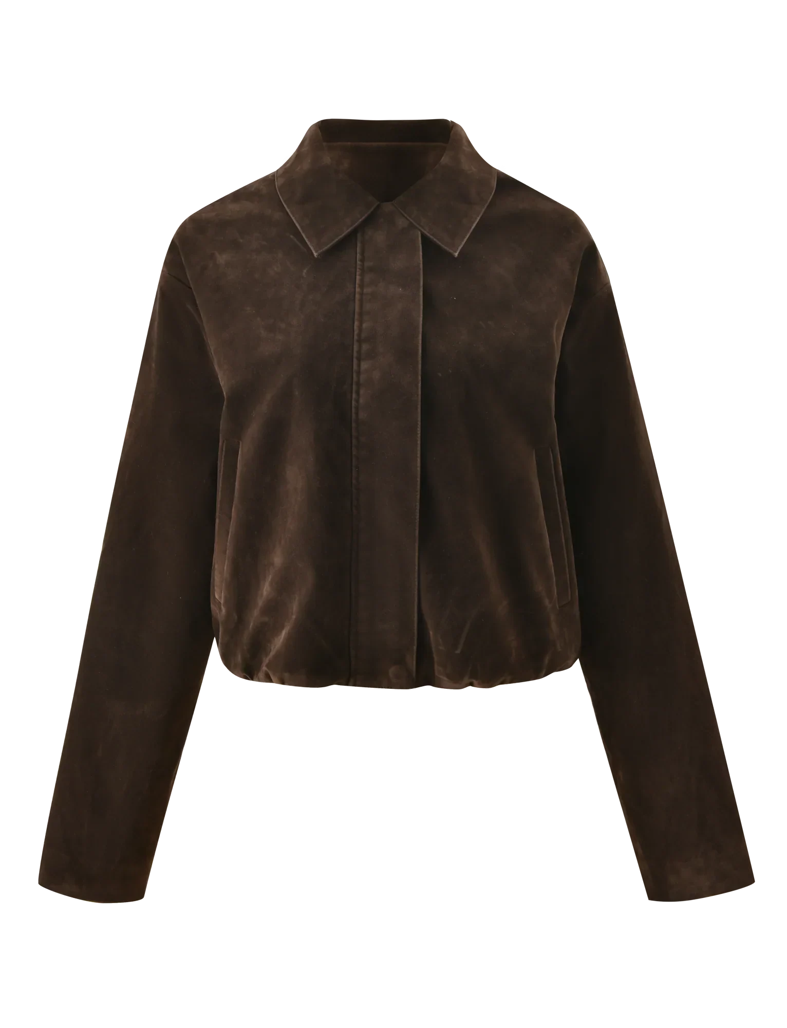 CAMELLIA BOMBER JACKET CHOCOLATE SUEDE