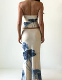JANIS MAXI SKIRT INDIGO FLORAL