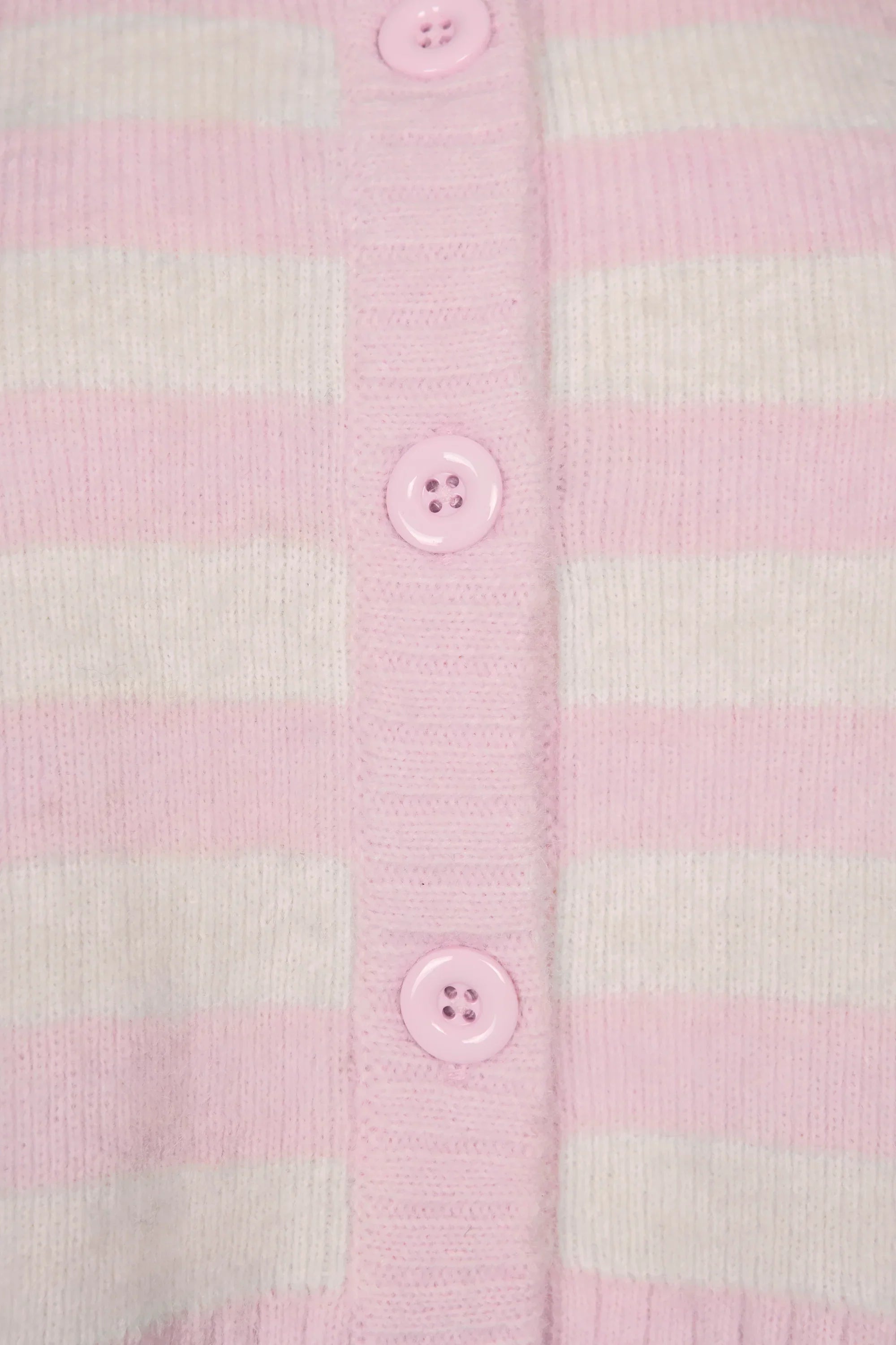 Soft Knit Stripe Cropped Cardigan in Pink Stripe