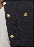 Button Detail Cardigan Jet Black