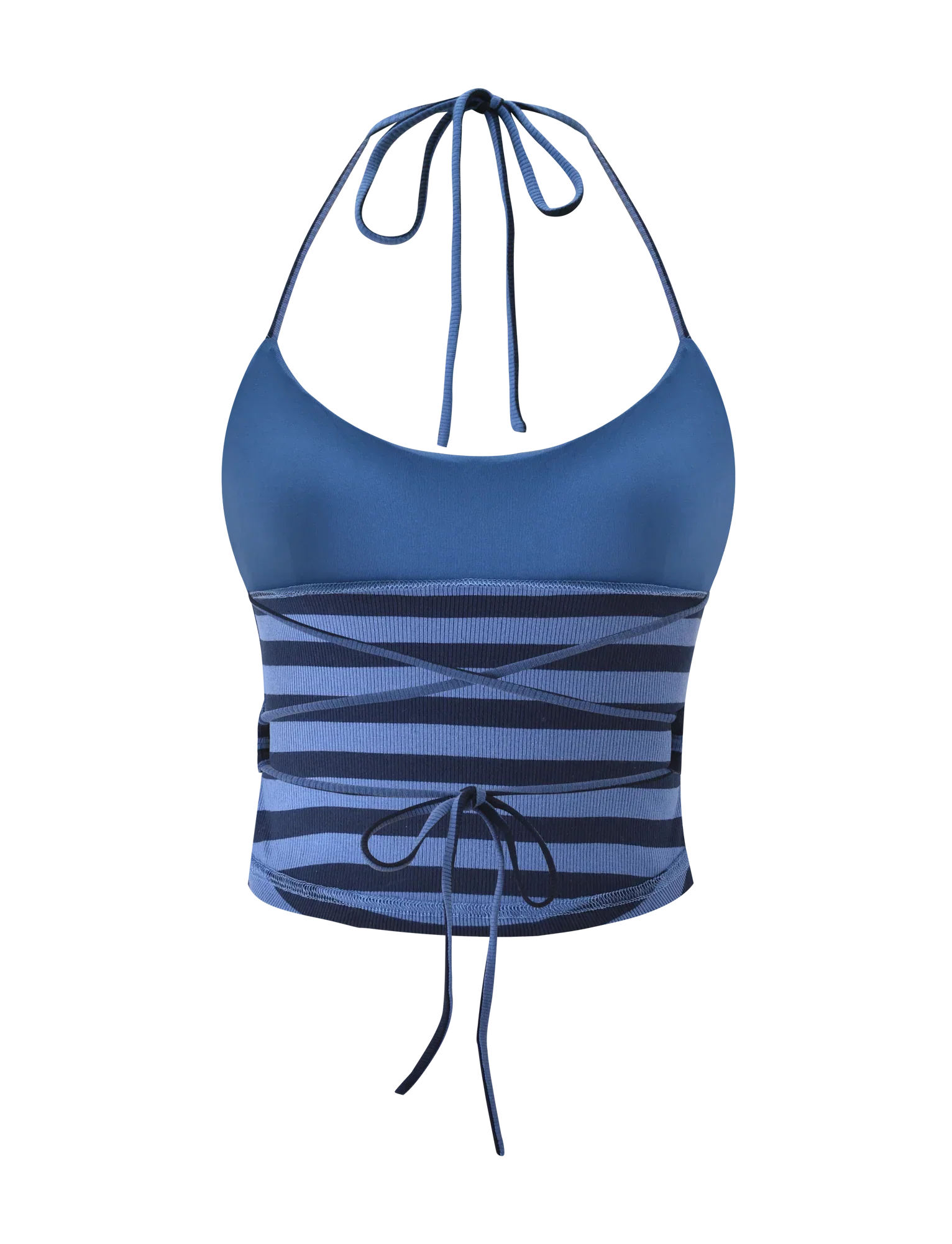 CERYS RIB TOP BLUE NAVY STRIPE
