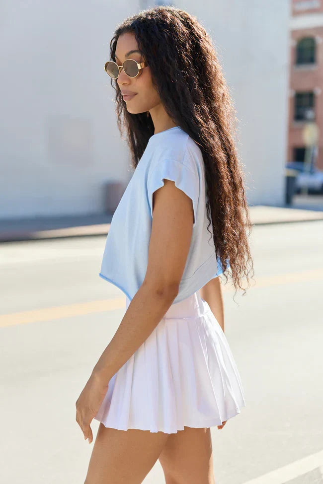 Momentum Blue Keyhole Back Tee SALE