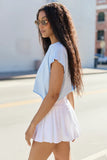 Momentum Blue Keyhole Back Tee SALE