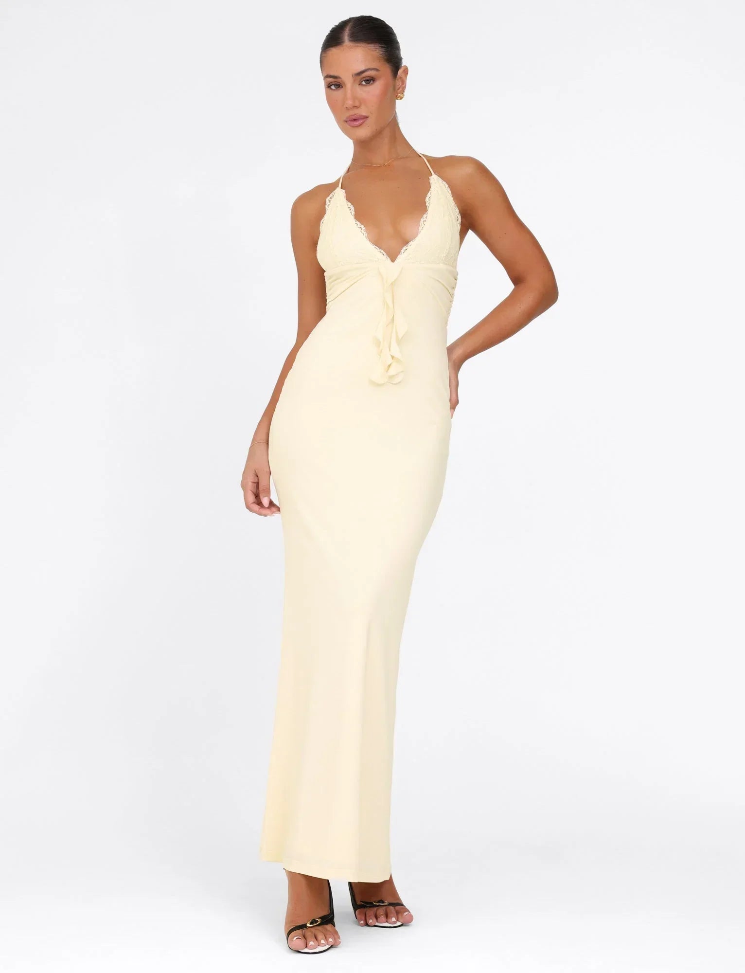 DEENA MAXI DRESS YELLOW LEMON