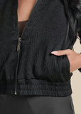 Texture Bomber Jacket Jet Black