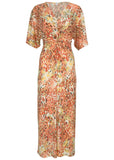 Twist Front Maxi Dress Leopard Trail