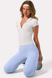 Soft Active Quarter Zip Top in Coconut