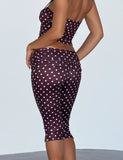 VALI POLKA DOT CAPRI CHOCOLATE PINK DOT