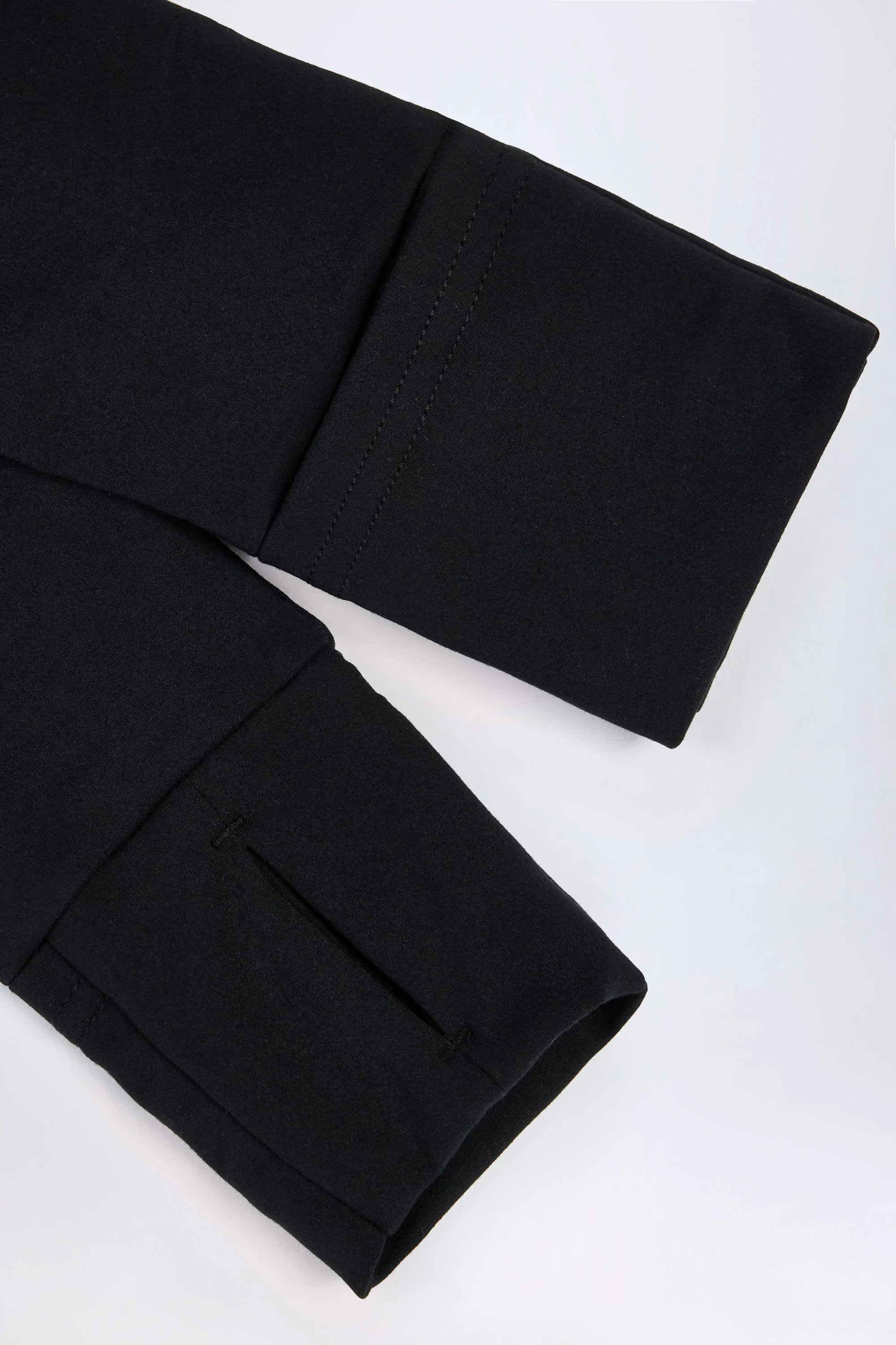 Soft Active Hooded Mid Layer Jacket in Black