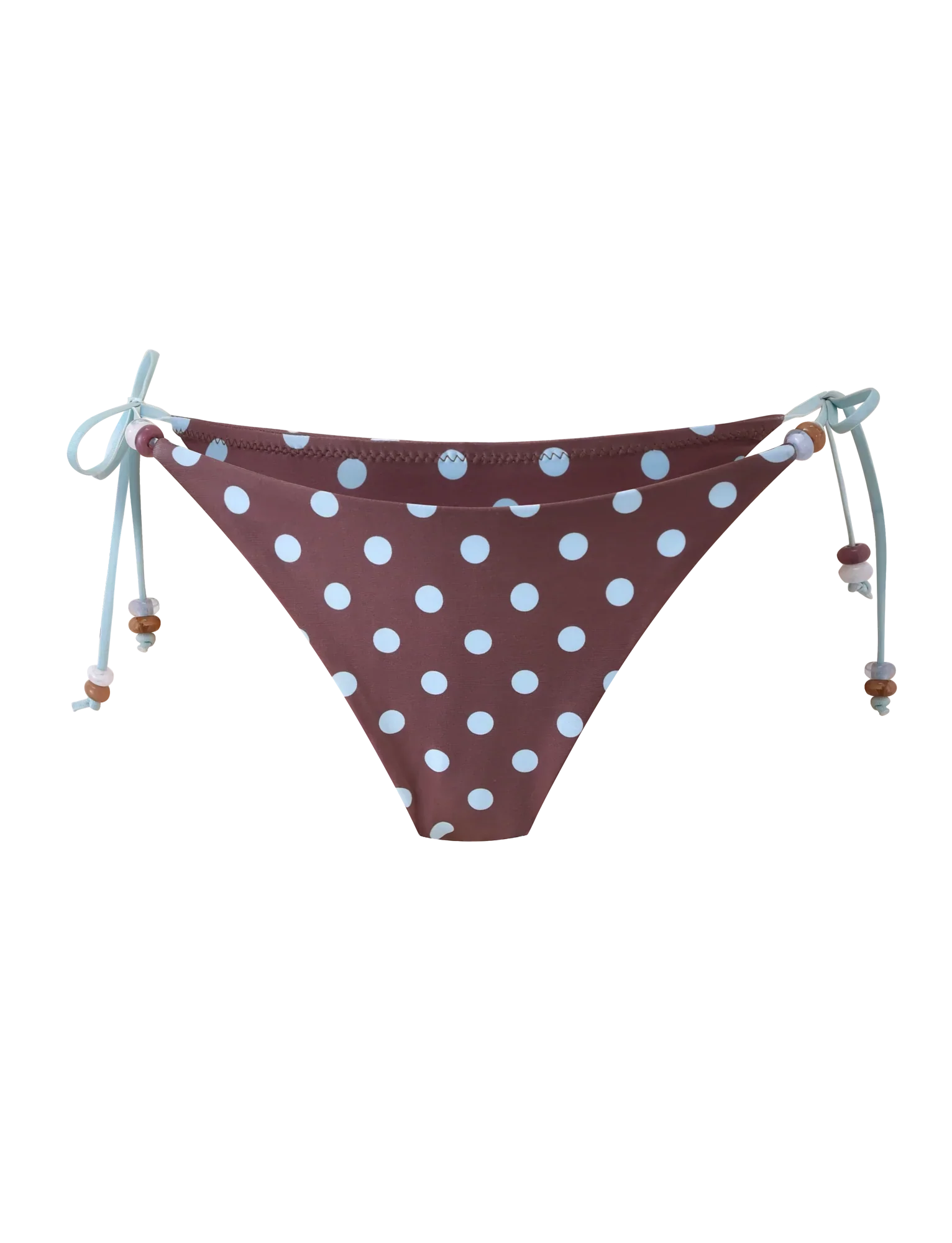 FINLEA BIKINI BOTTOM BROWN AND BLUE POLKA DOT