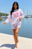 Wake Lake Purple Graphic Sweatshirt