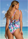 One Shoulder Swimsuit Botanical Garden