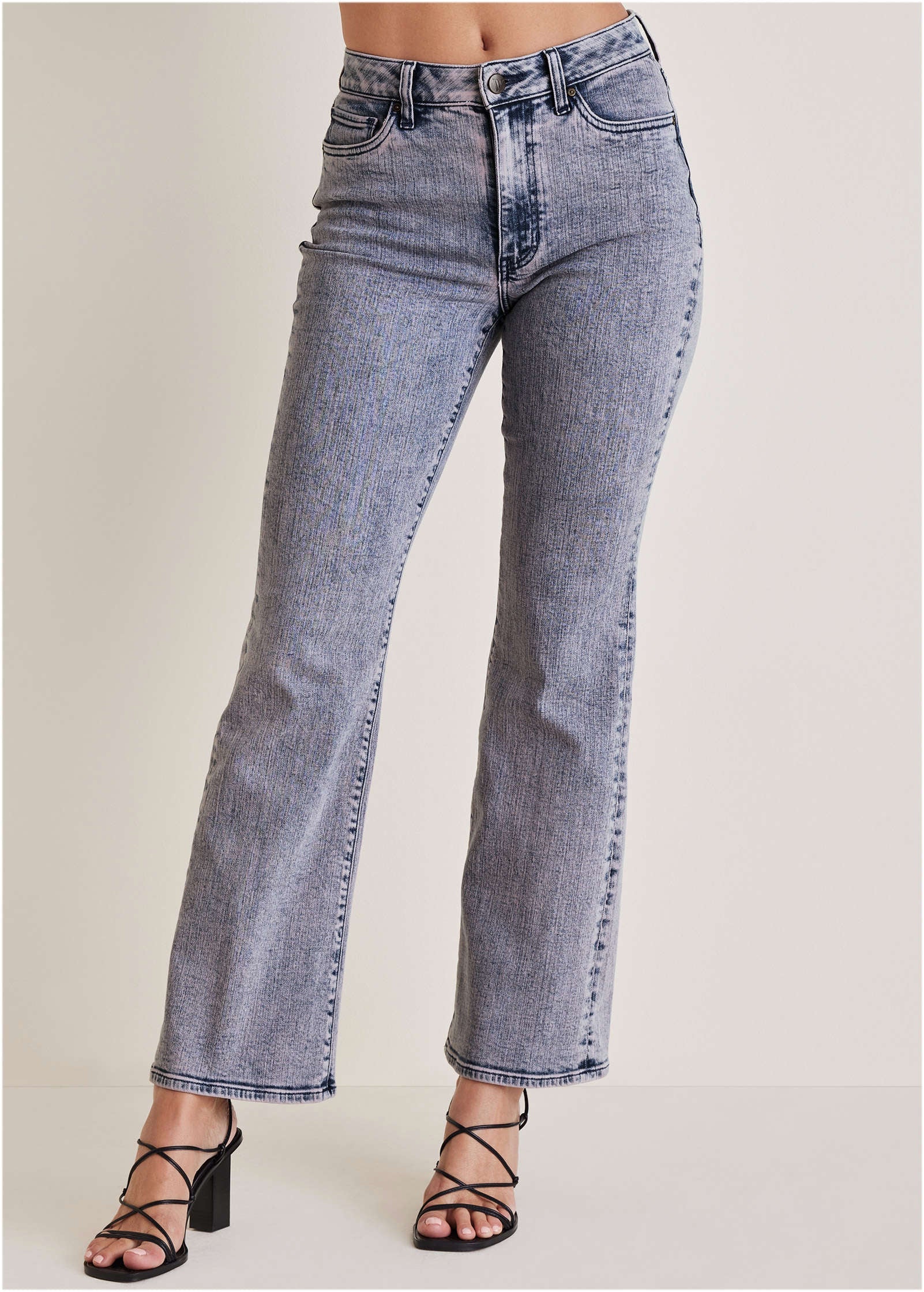 Penelope Modern Flare Jeans Purple Acid Wash