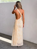 CHARLYSE ONE SHOULDER MAXI DRESS BUTTER YELLOW