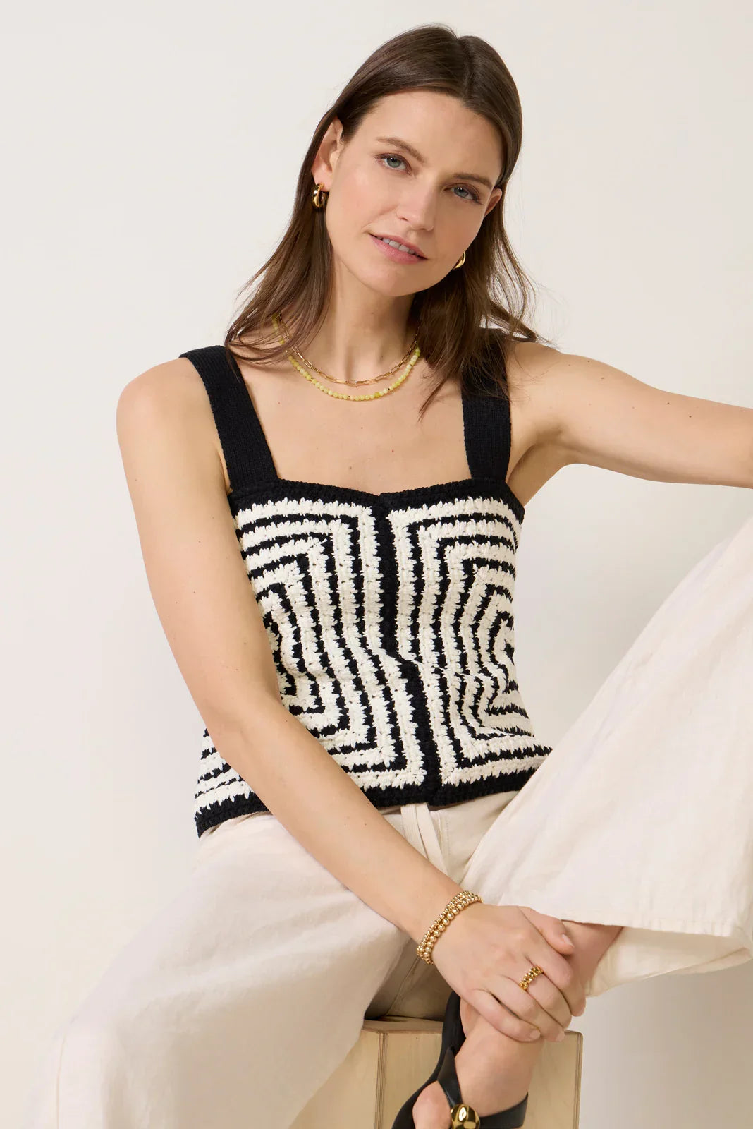 Gigi Strappy Square Neck Tank