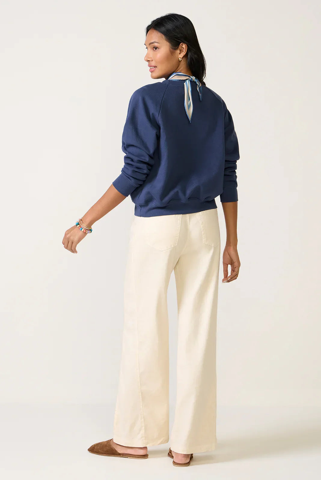 Joelle Stretch Linen Trouser with Tie Waist