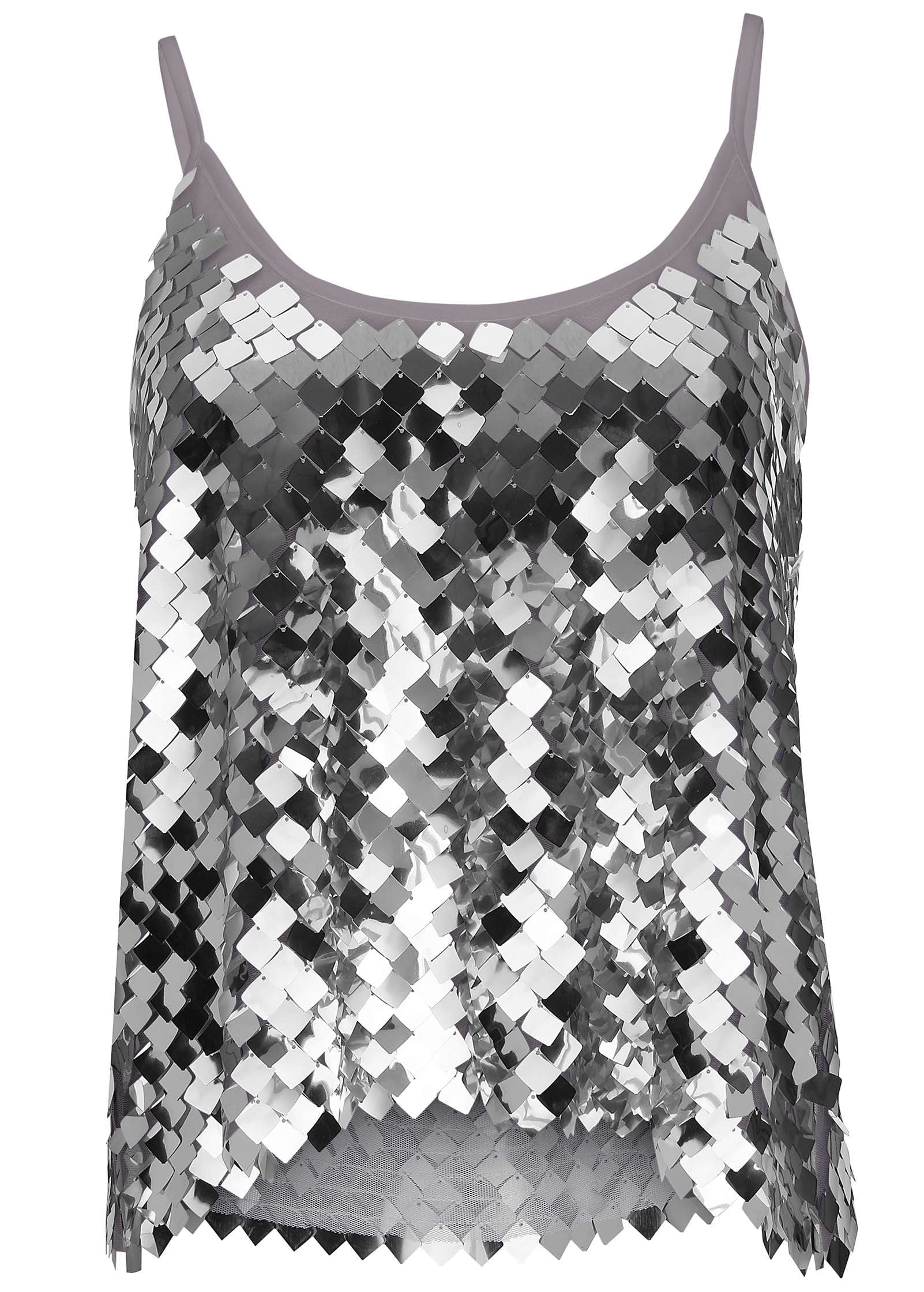 Mirror Sequin Tank Mirrored Mesh Sequins
