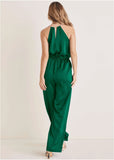 Hammered Satin Jumpsuit Aventurine