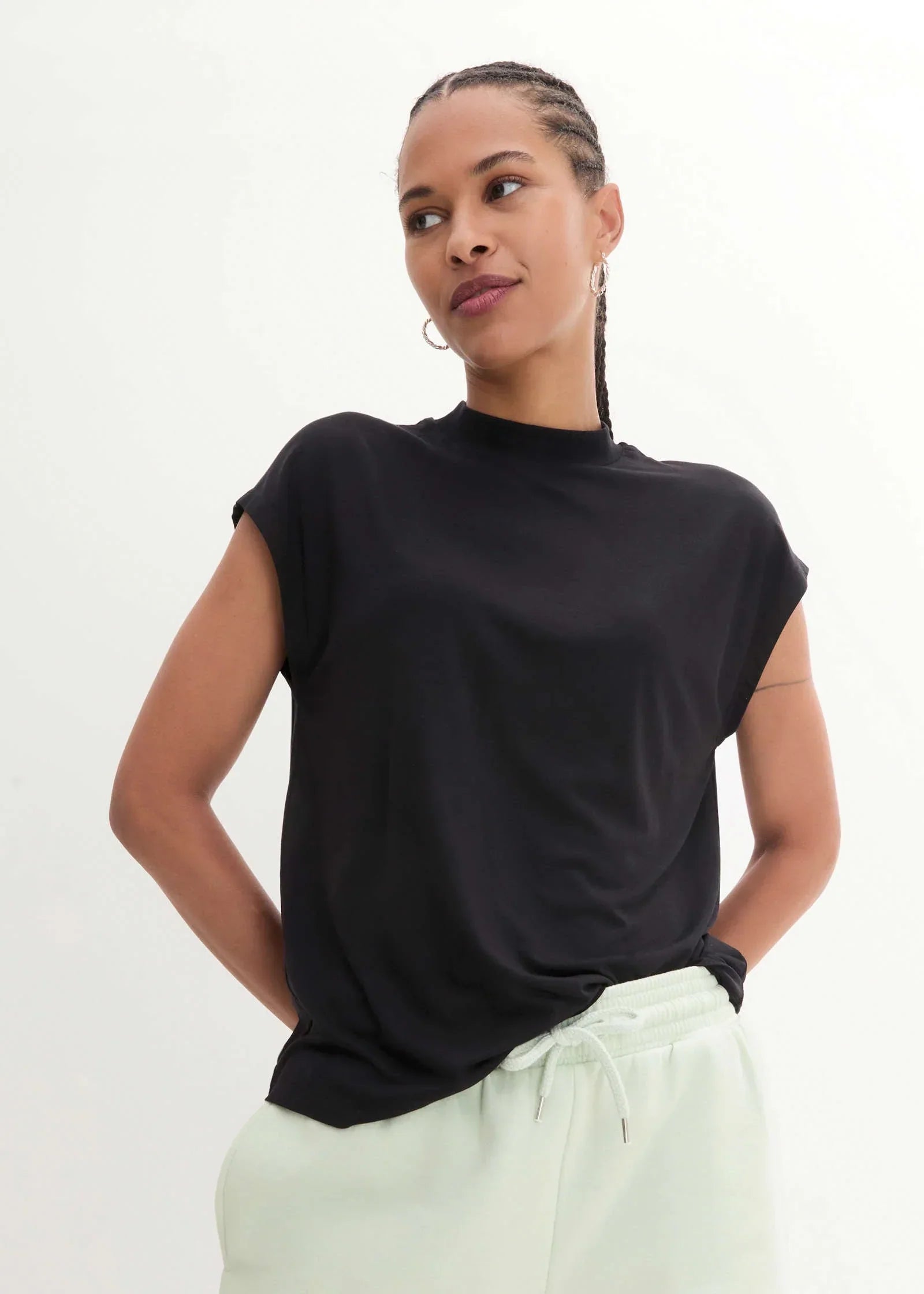 Crew Neck T Shirt Black