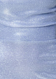 Mila Glitter Split Gown Blue