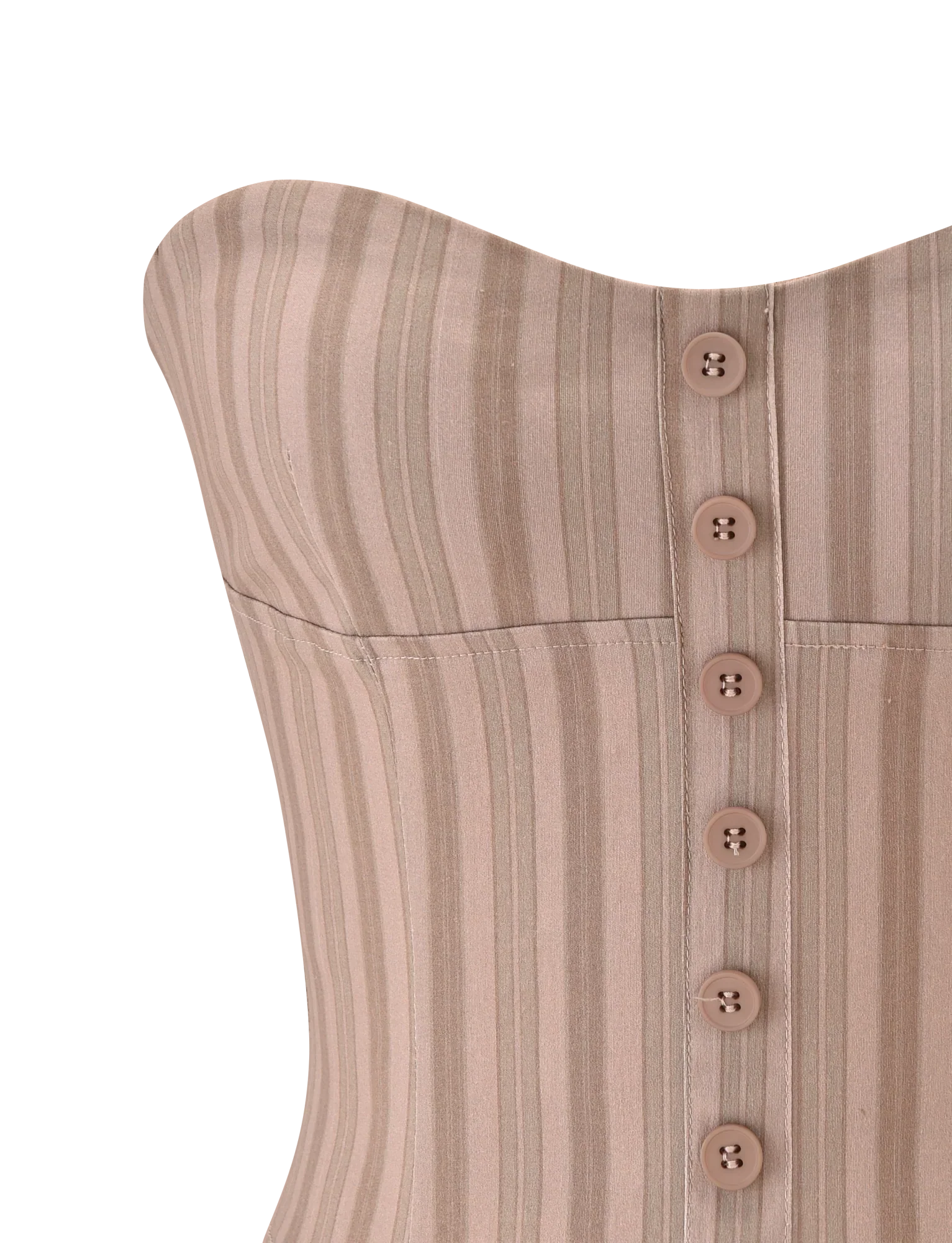 KITTIE STRAPLESS CORSET TAUPE STRIPE