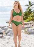 Lattice Side Bikini Bottom Everglades Green