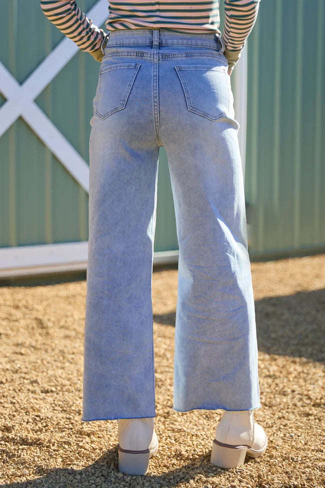 My Favorite Light Wash Wide Leg Jeans