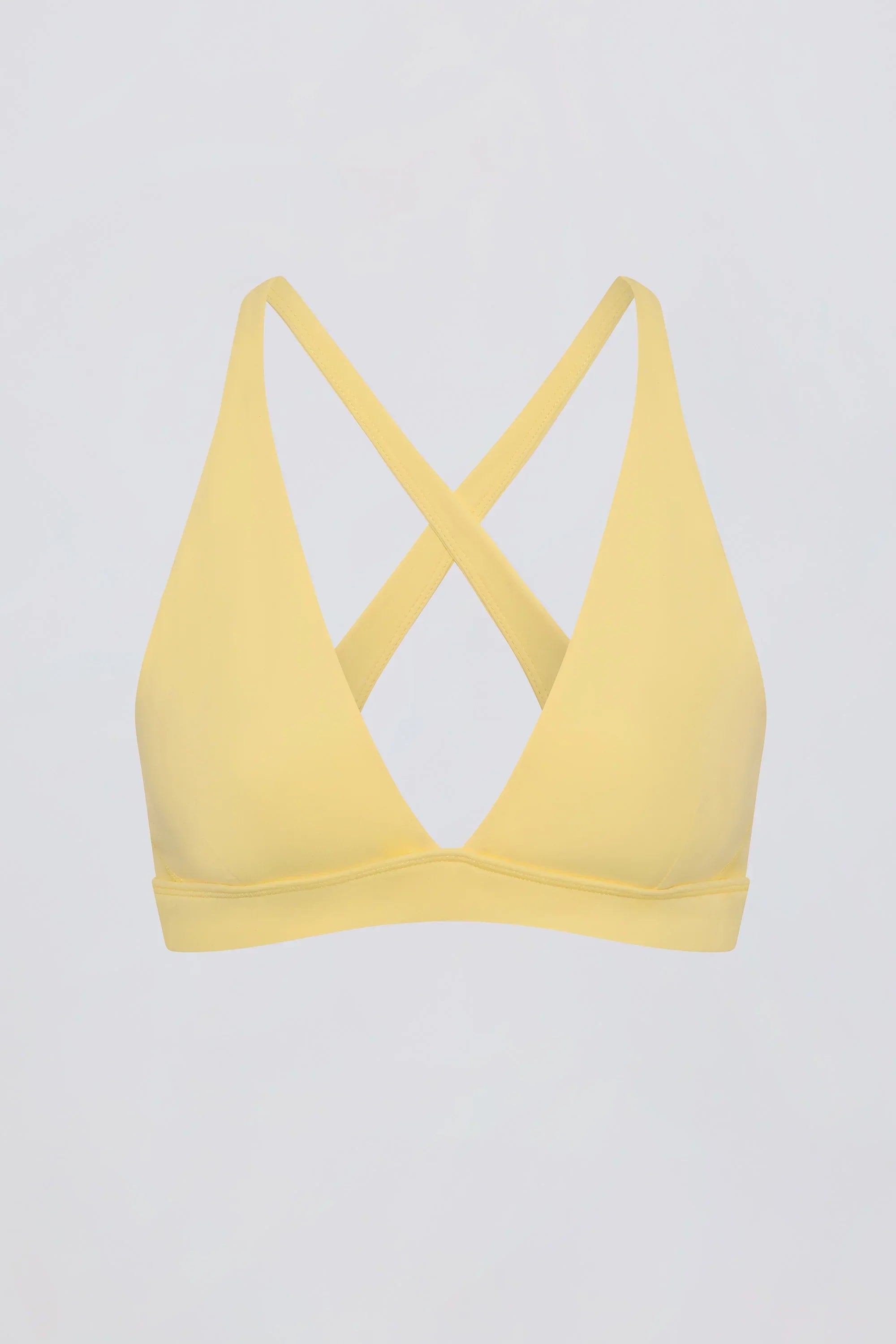 Soft Active Cross Back Sports Bra in Lemon