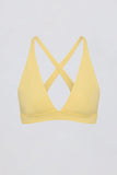 Soft Active Cross Back Sports Bra in Lemon