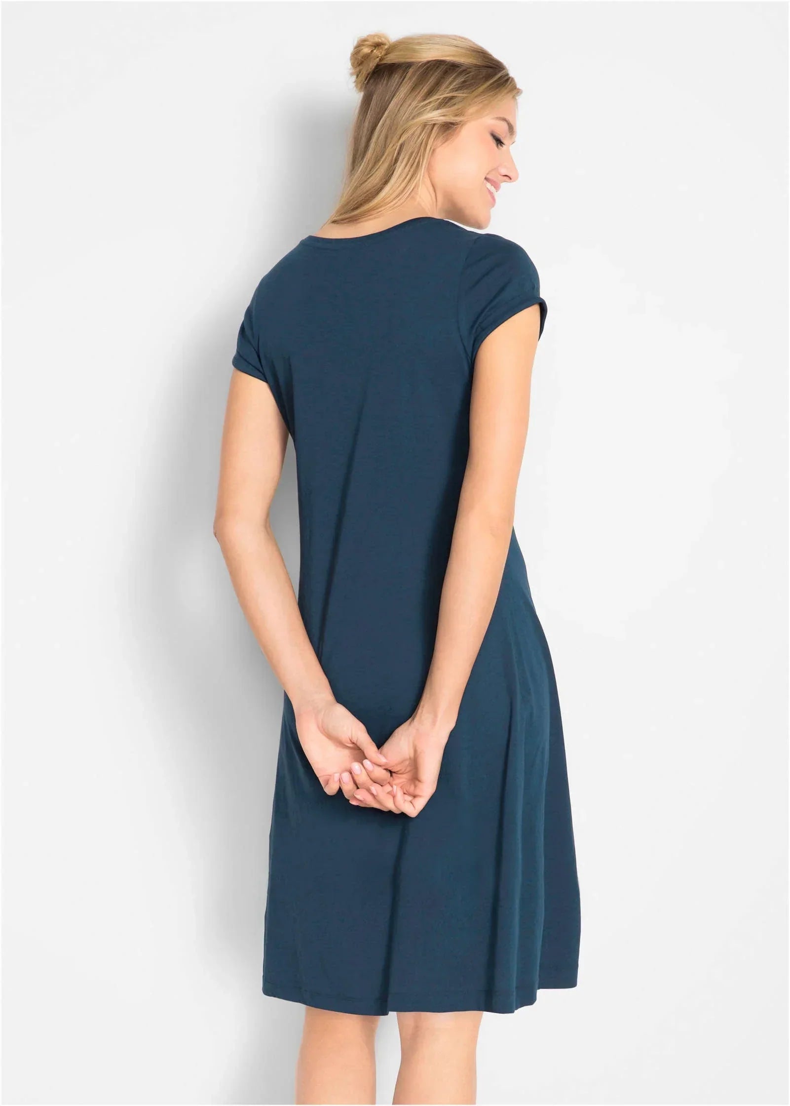 Flared Jersey Mini Dark Blue