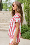 Double Take Red Striped Top
