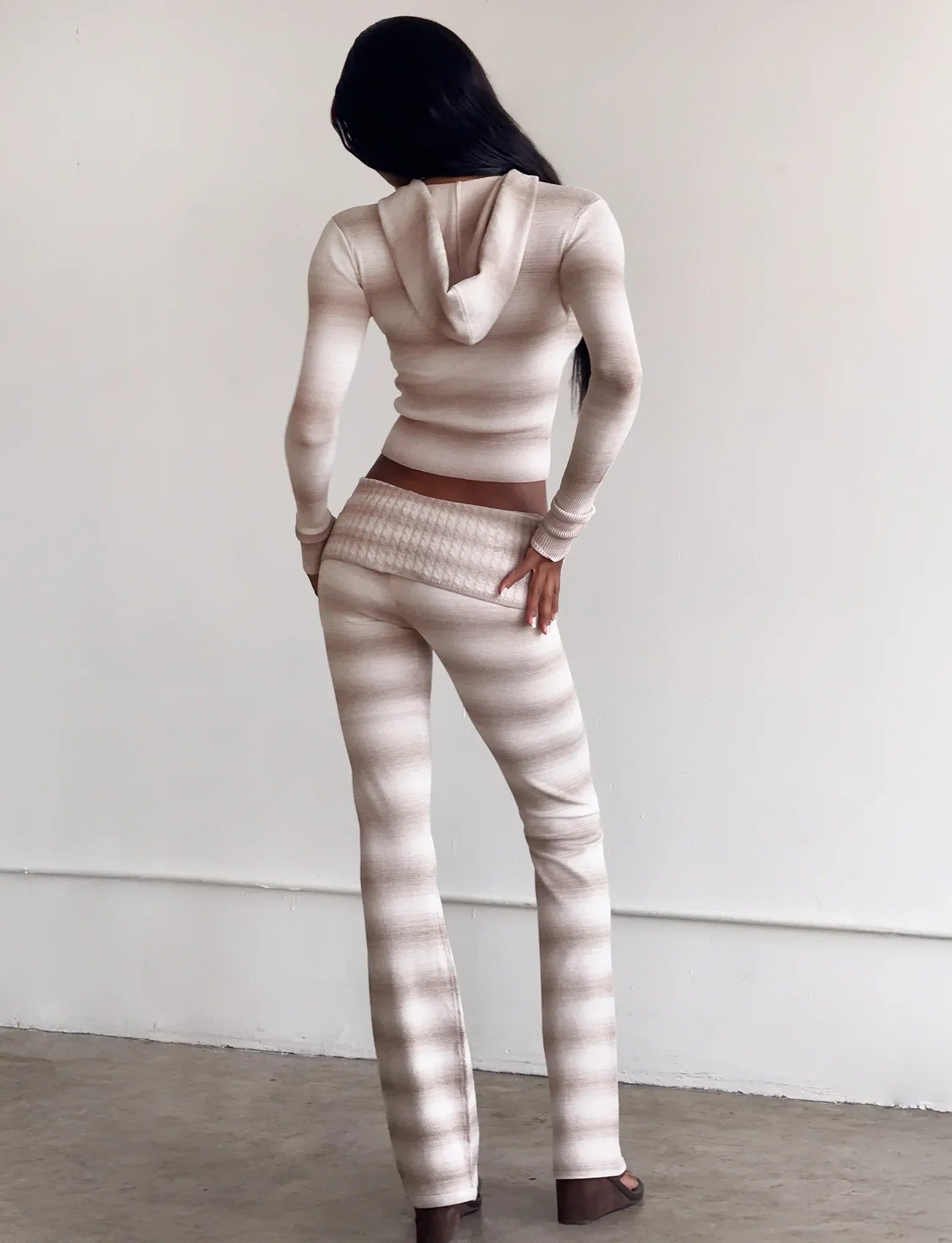 MARISSA JUMPER TAUPE OMBRE STRIPE