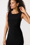 Sleeveless Shirred Waist Dress