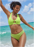 Textured Fiji Bottom Bright Lime Green