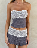 KITTIE LACE SKORT GREY DOT