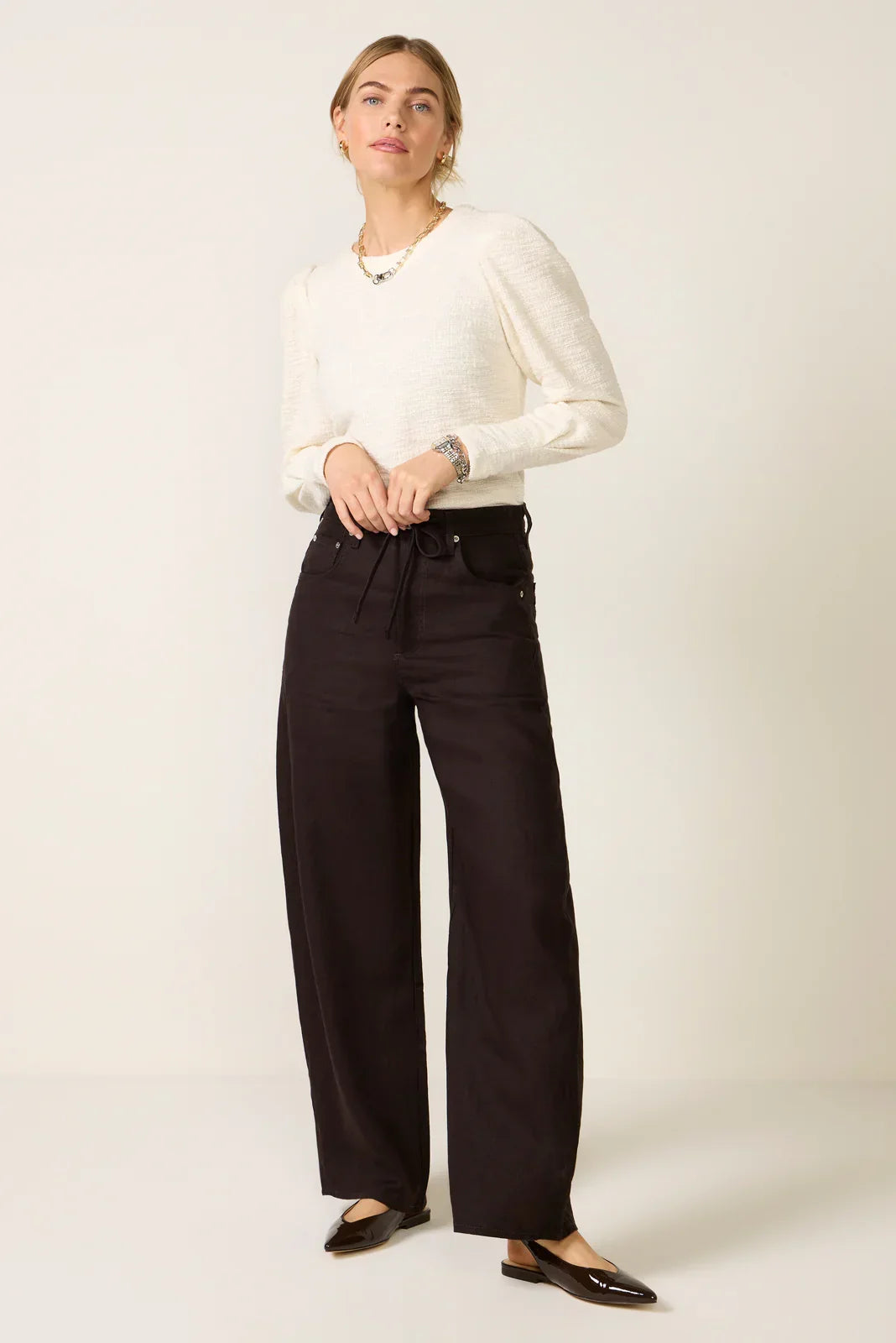 Brynn Wide Leg Drawstring Pant