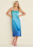 Midi Slip Dress Atlantis Ombre