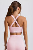 Super Sculpt Seamless Crossback Sports Bra in Soft Pink