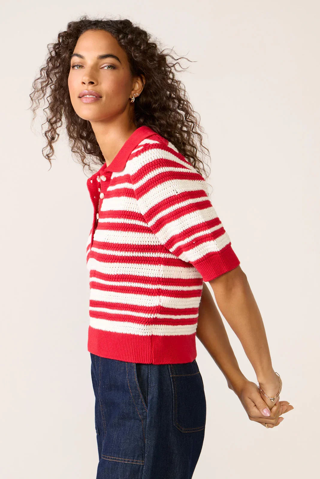 Monica Henley Polo Sweater