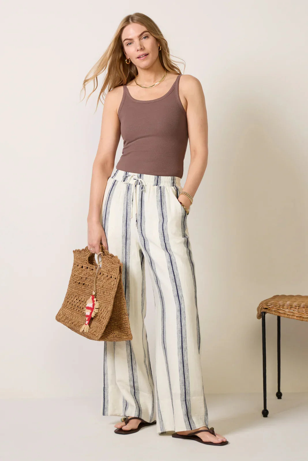 Drew Stripe Wide Leg Pant