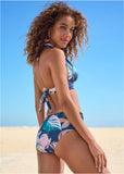 Fierce Triangle Bikini Top Midnight Leaf