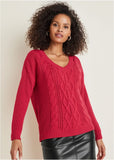 Cable Knit Sweater Barberry