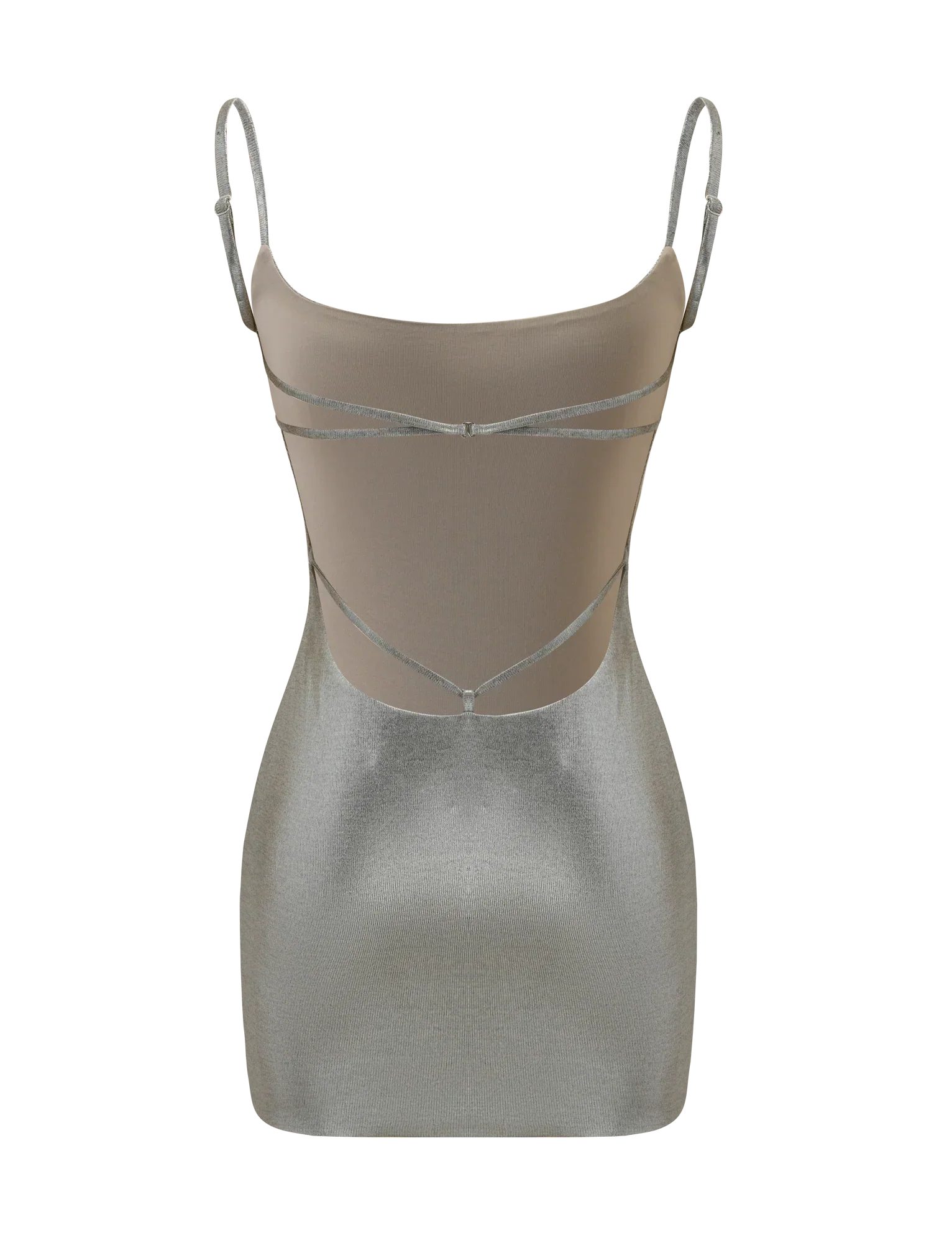MINERVA MINI DRESS 20 LIQUID SILVER